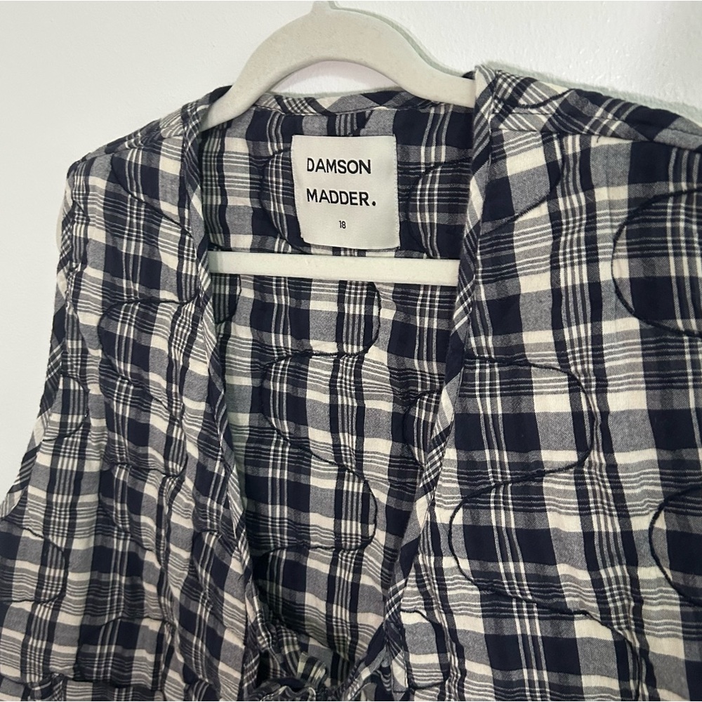 Damson Madder plaid quilted bow vest - Picture 5 of 9